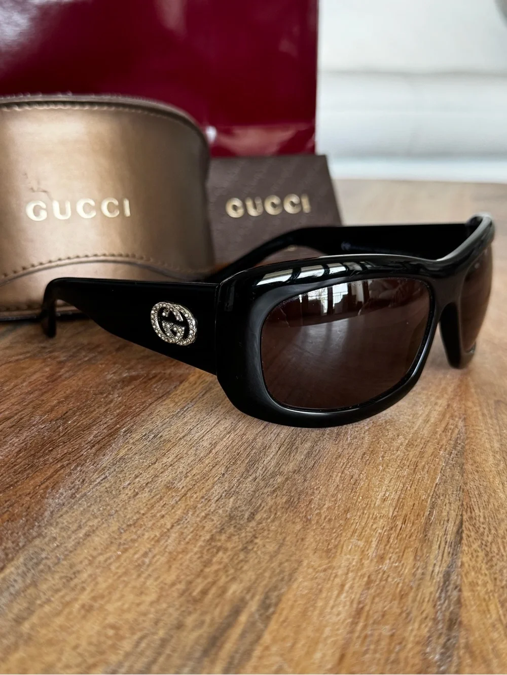 Gucci GG Rhinestone Sunglasses